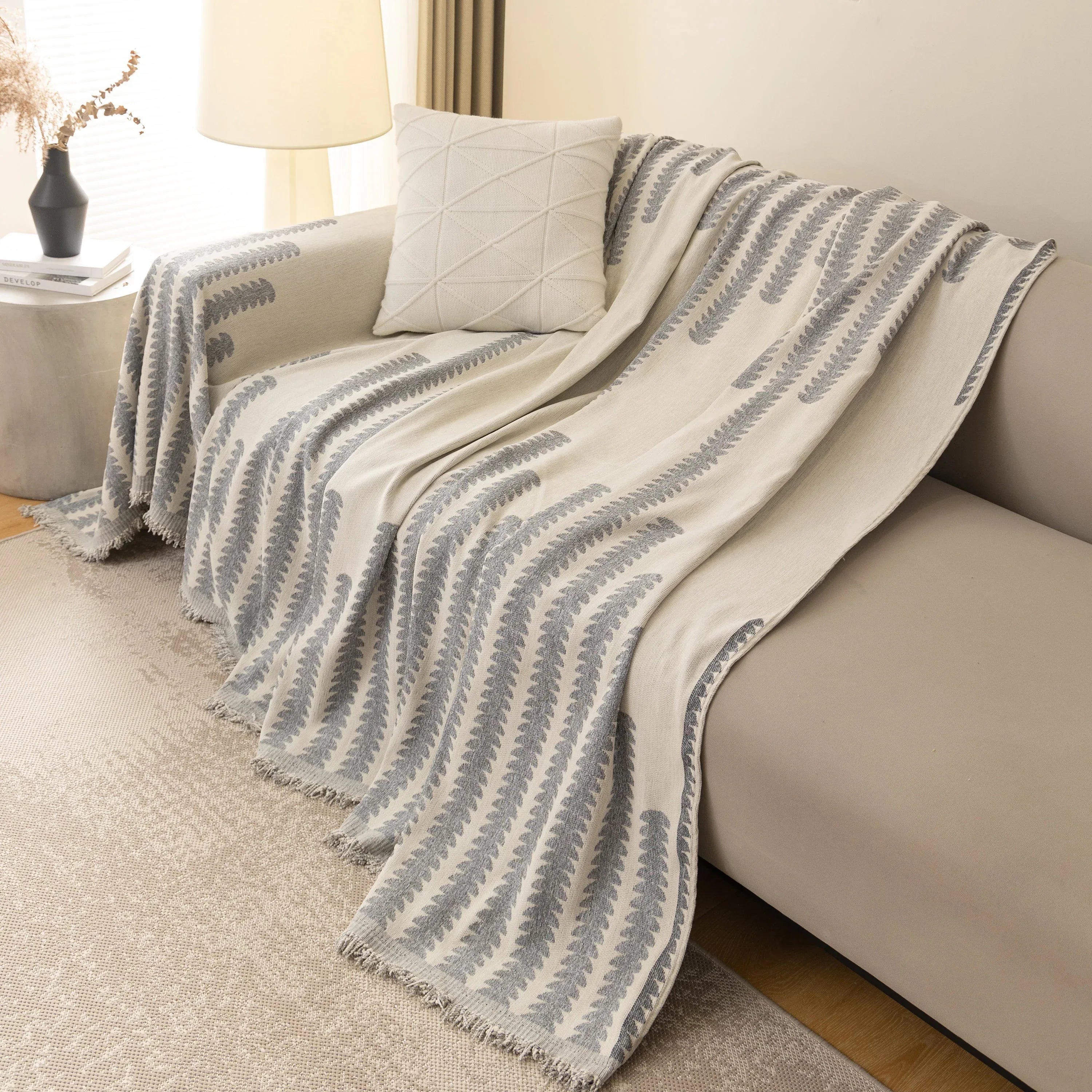 Soft Cozy Chenille Couch Cover Throws for Sofas, Couch Cover Blankets, Corner Sectional Couch Covers - TaroTextile