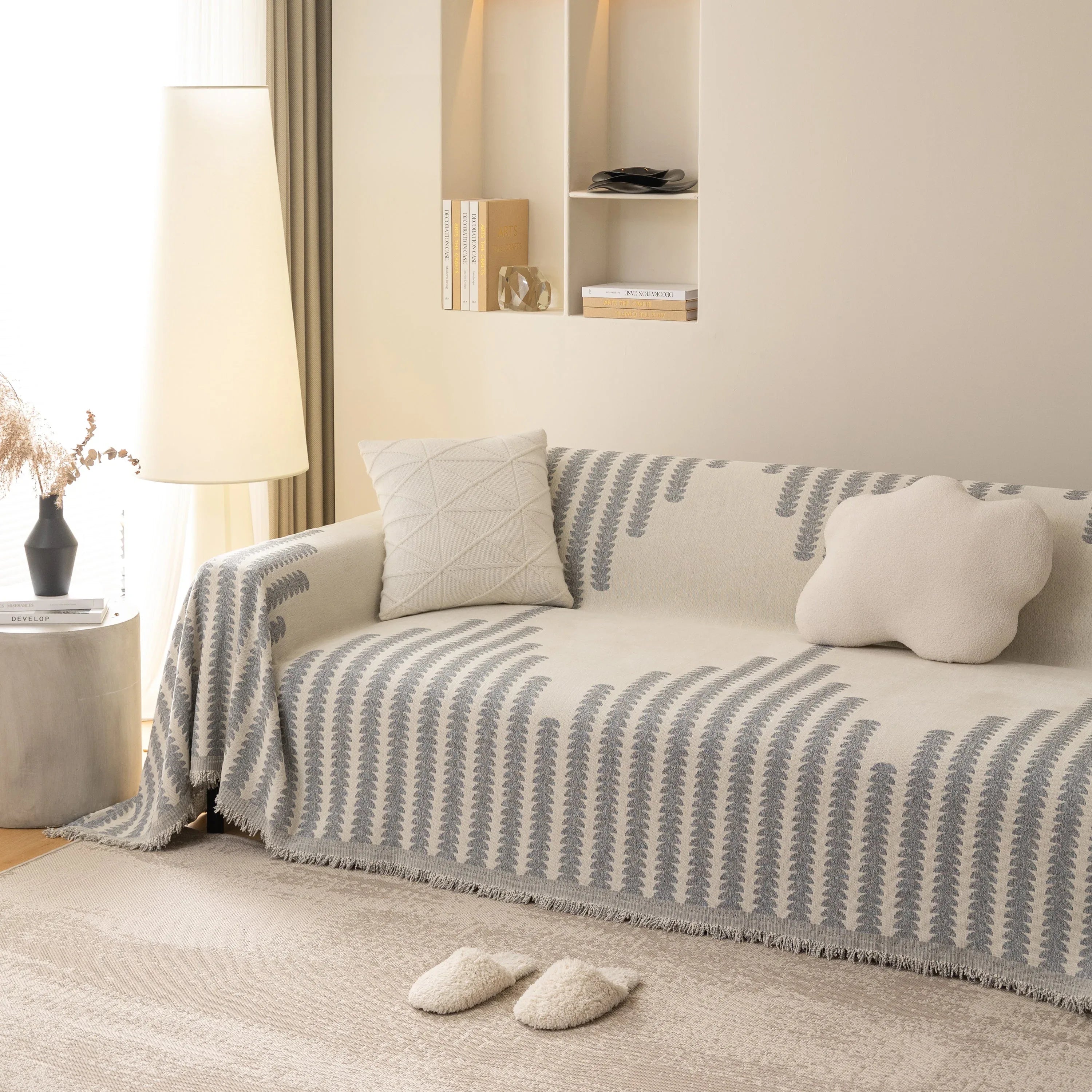 Soft Cozy Chenille Couch Cover Throws for Sofas, Couch Cover Blankets, Corner Sectional Couch Covers - TaroTextile