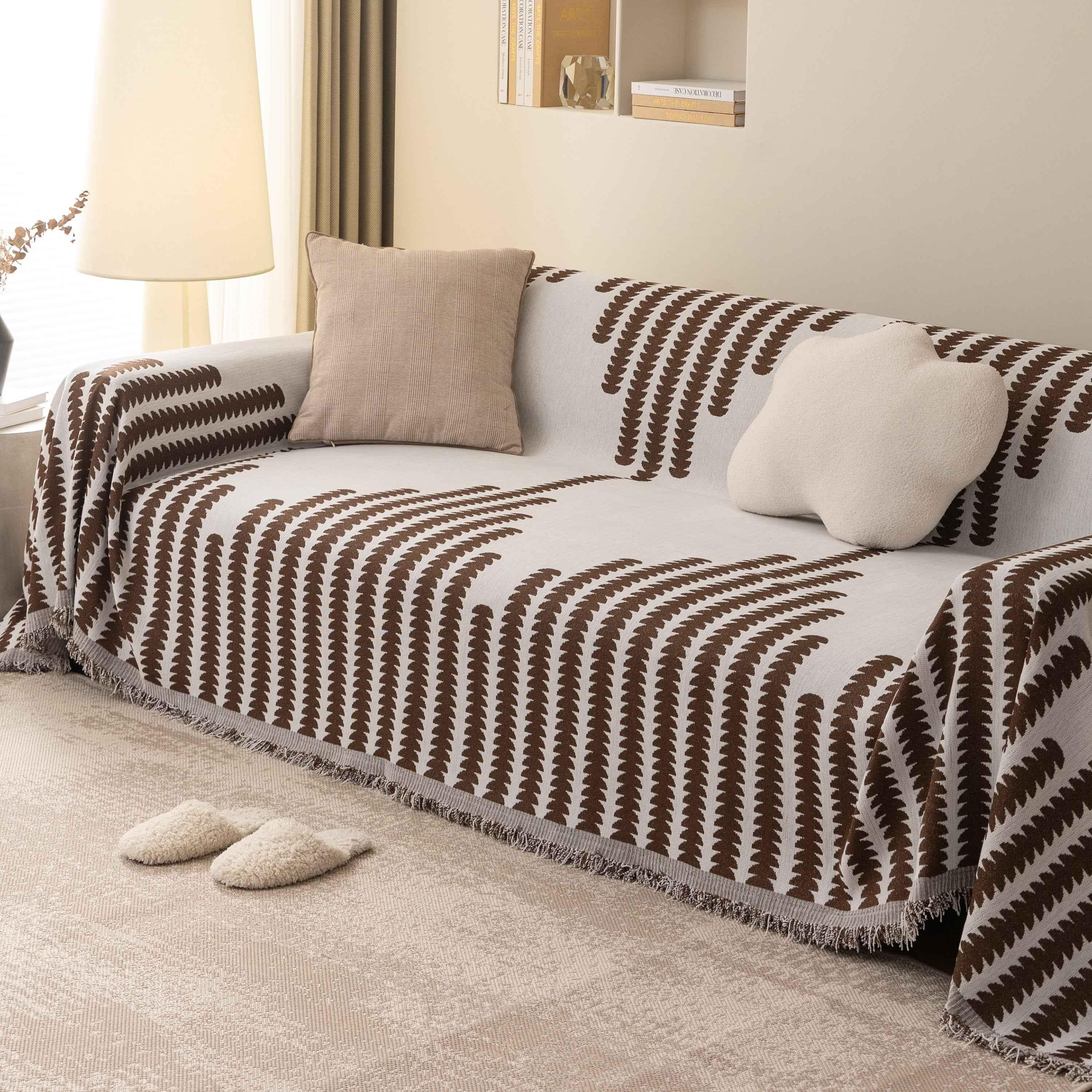Soft Cozy Chenille Couch Cover Throws for Sofas, Couch Cover Blankets, Corner Sectional Couch Covers - TaroTextile