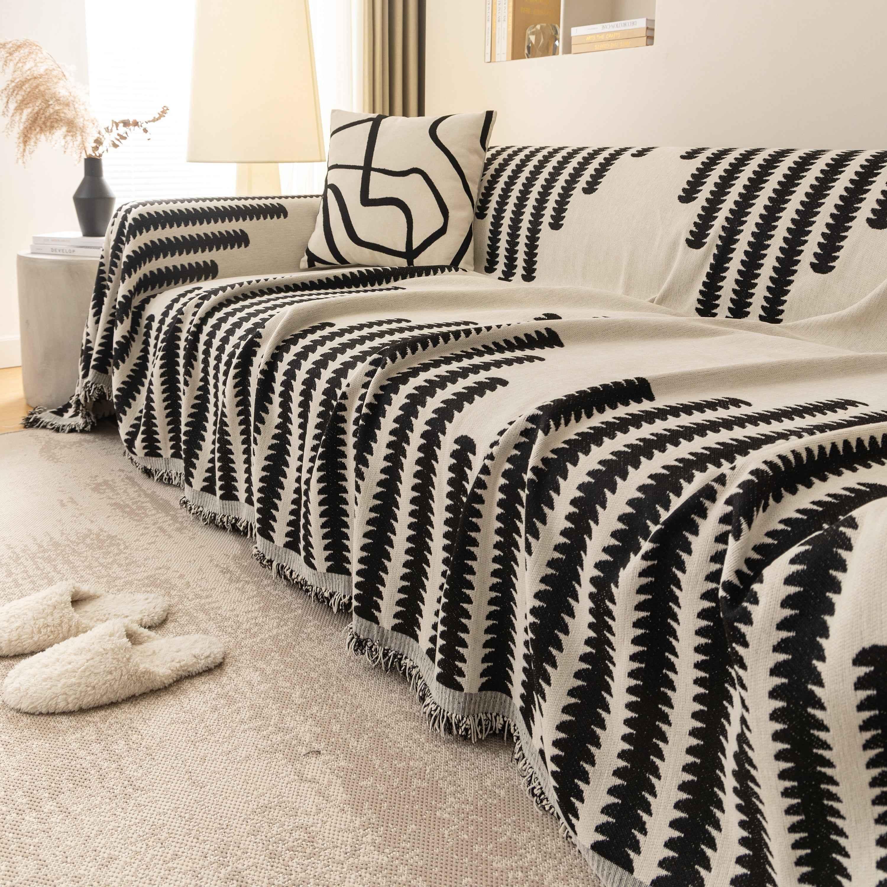 Soft Cozy Chenille Couch Cover Throws for Sofas, Couch Cover Blankets, Corner Sectional Couch Covers - TaroTextile