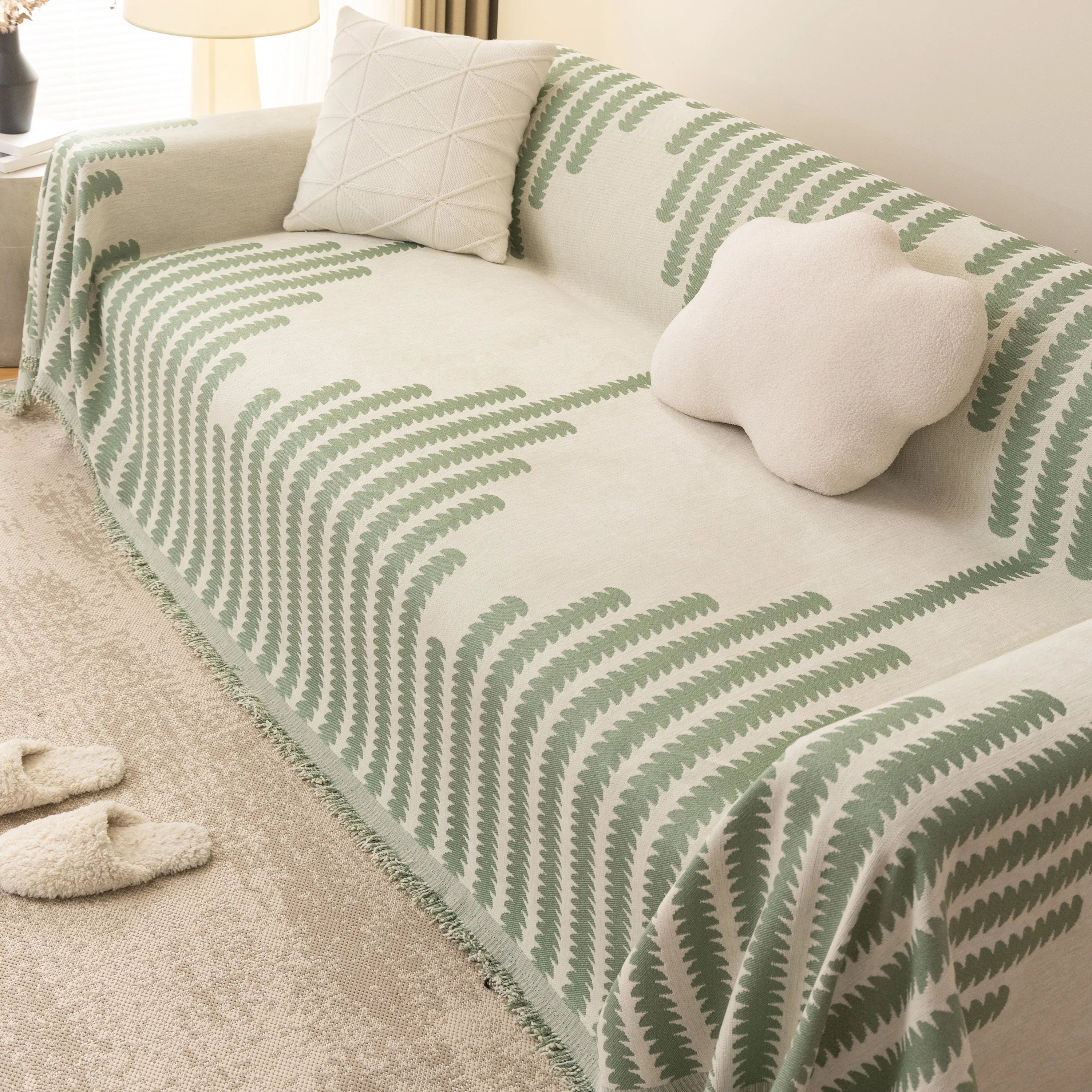 Soft Cozy Chenille Couch Cover Throws for Sofas, Couch Cover Blankets, Corner Sectional Couch Covers - TaroTextile