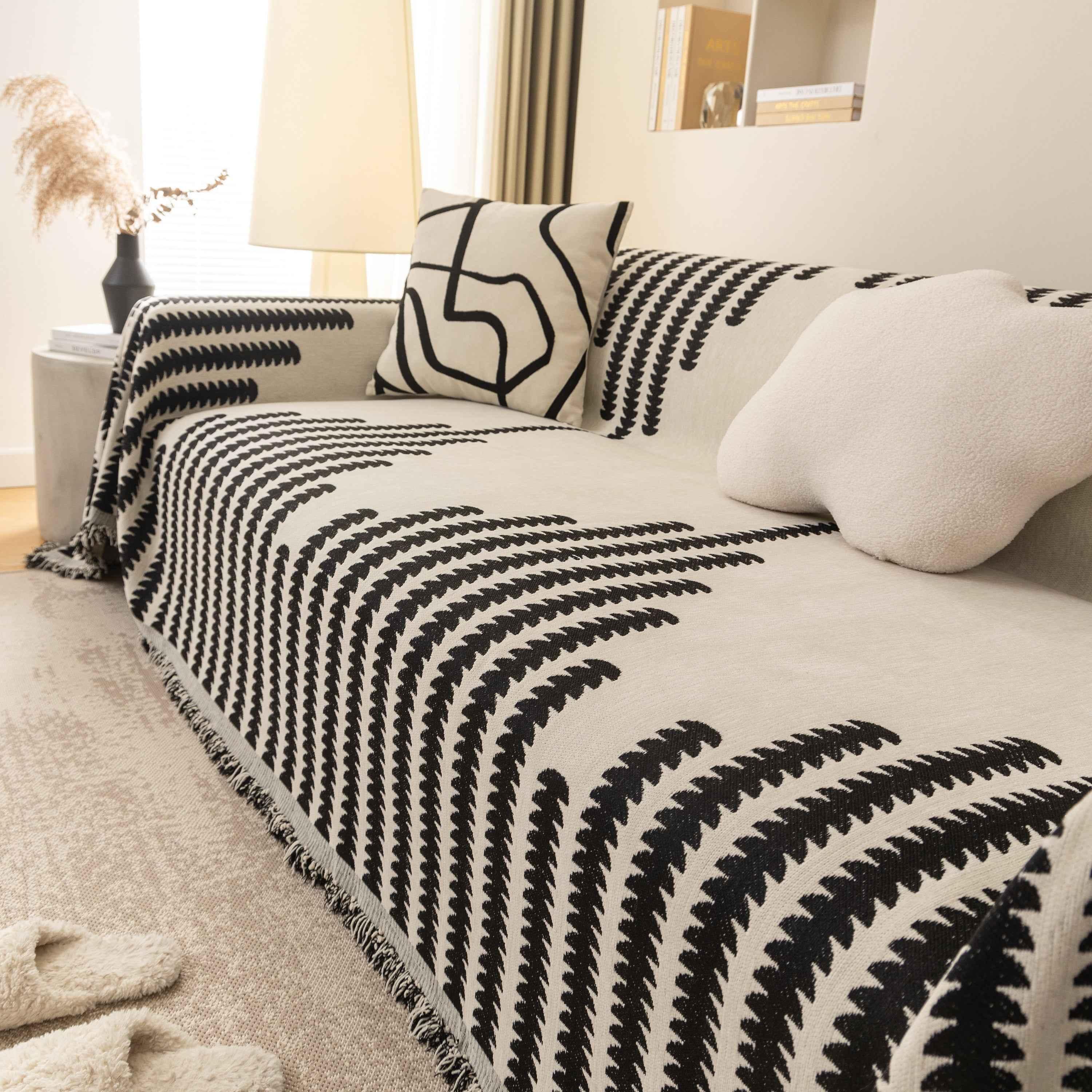 Soft Cozy Chenille Couch Cover Throws for Sofas, Couch Cover Blankets, Corner Sectional Couch Covers - TaroTextile