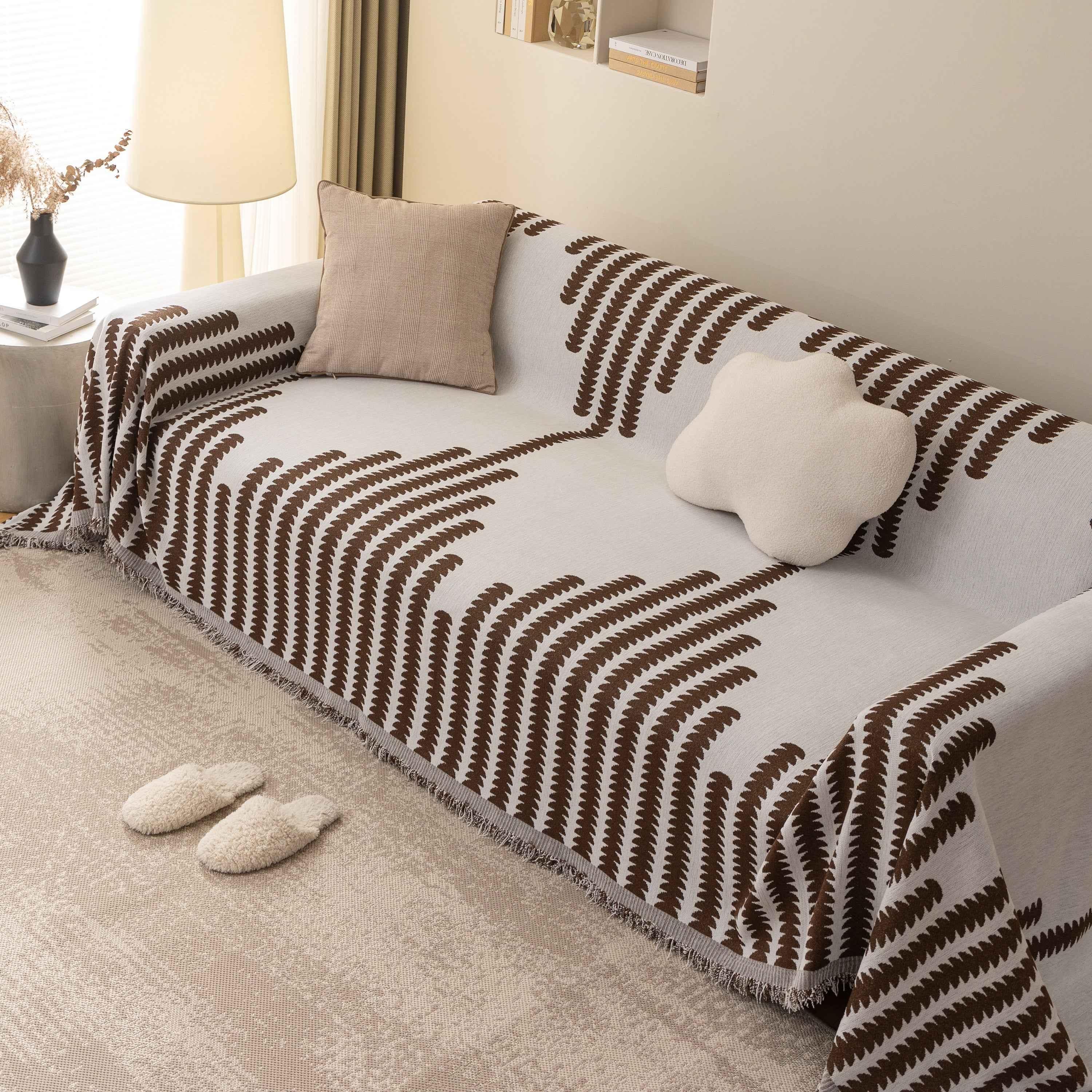 Soft Cozy Chenille Couch Cover Throws for Sofas, Couch Cover Blankets, Corner Sectional Couch Covers - TaroTextile