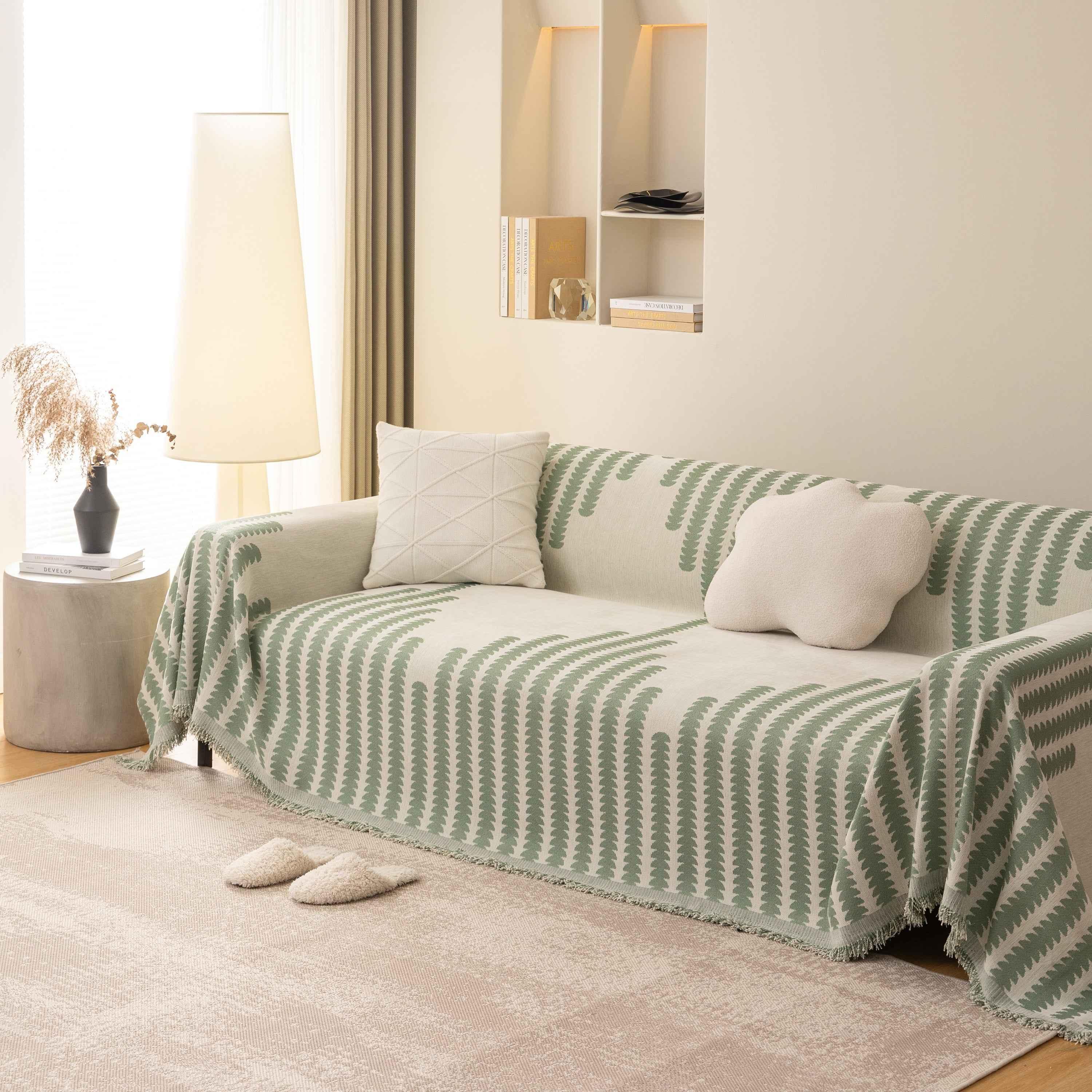 Soft Cozy Chenille Couch Cover Throws for Sofas, Couch Cover Blankets, Corner Sectional Couch Covers - TaroTextile