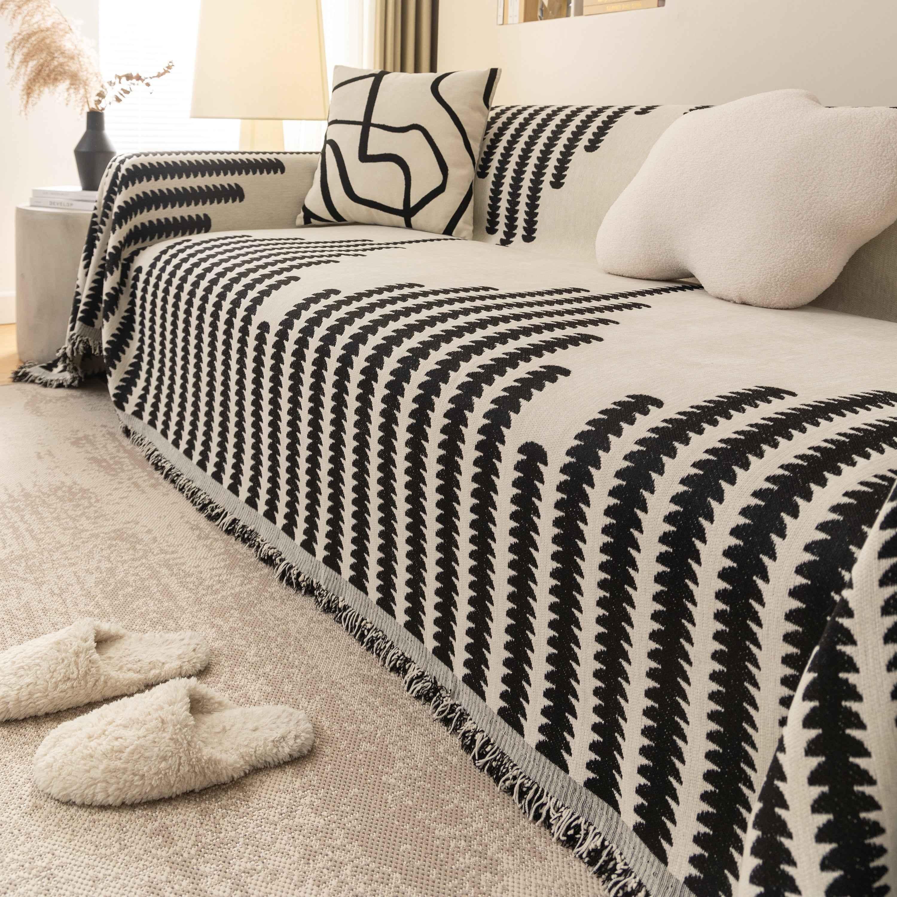 Soft Cozy Chenille Couch Cover Throws for Sofas, Couch Cover Blankets, Corner Sectional Couch Covers - TaroTextile