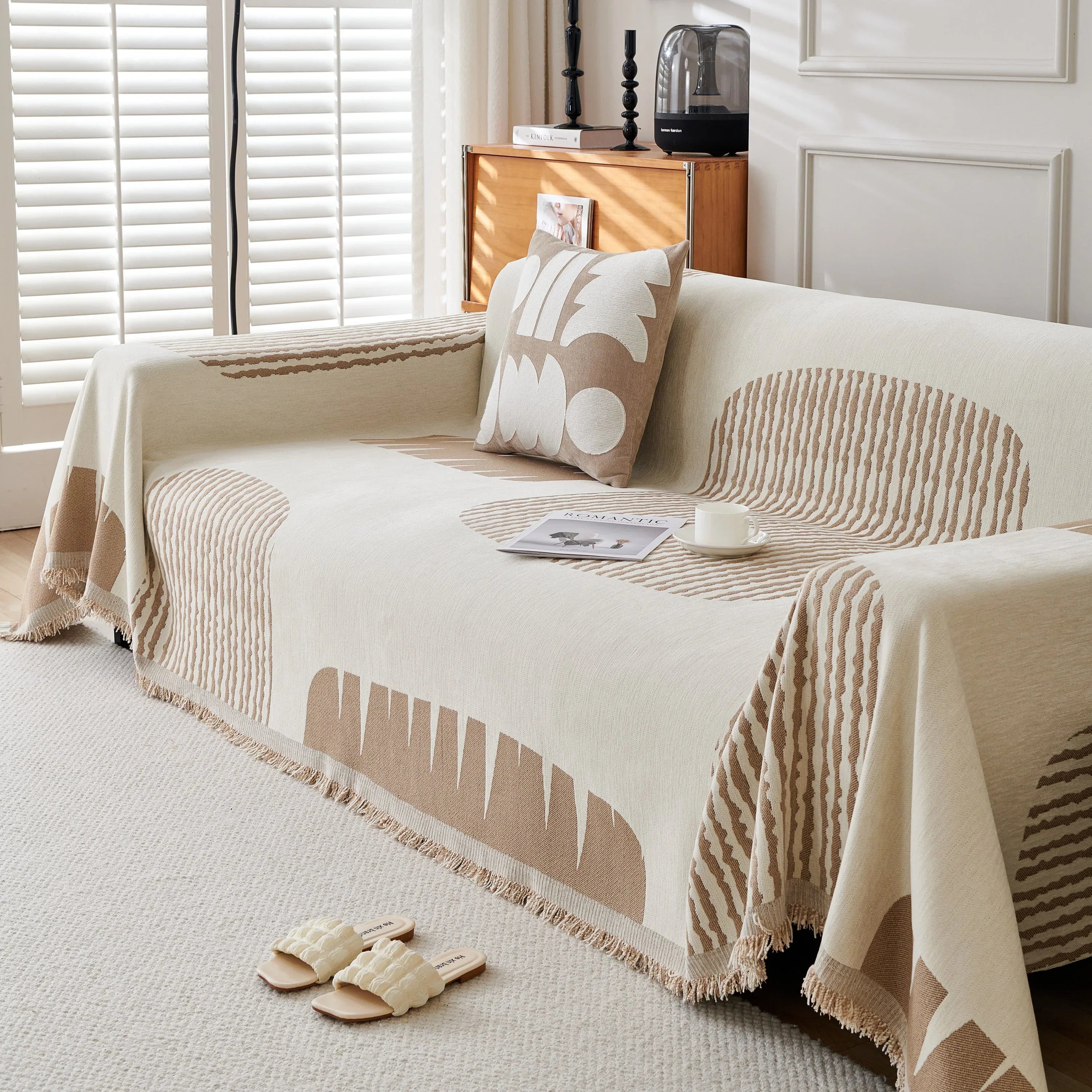 Soft Cozy Chenille Sofa Throw Blanket and Sectional Seat Covers, Scratch Resistant Sofa Couch Covers - TaroTextile