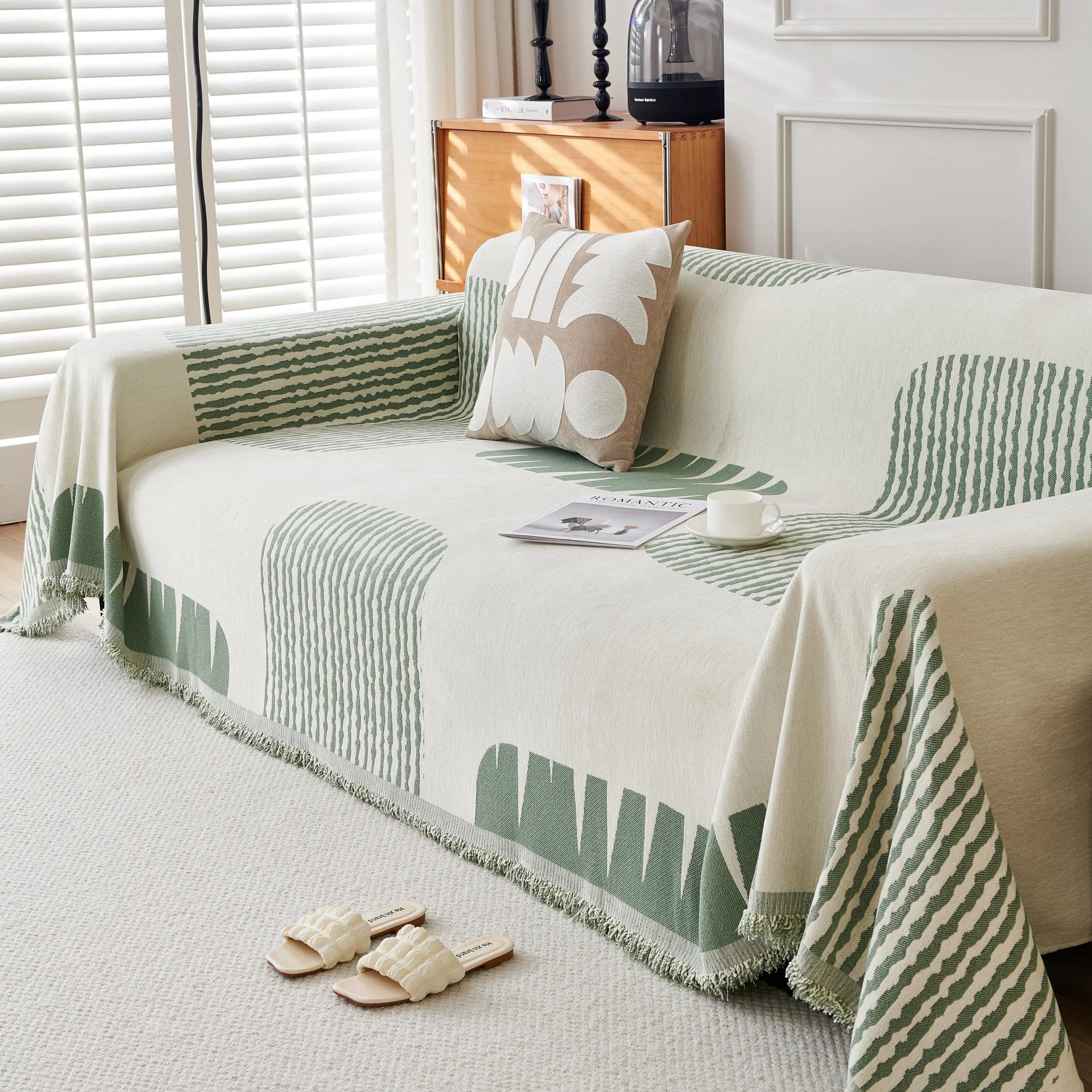 Soft Cozy Chenille Sofa Throw Blanket and Sectional Seat Covers, Scratch Resistant Sofa Couch Covers - TaroTextile