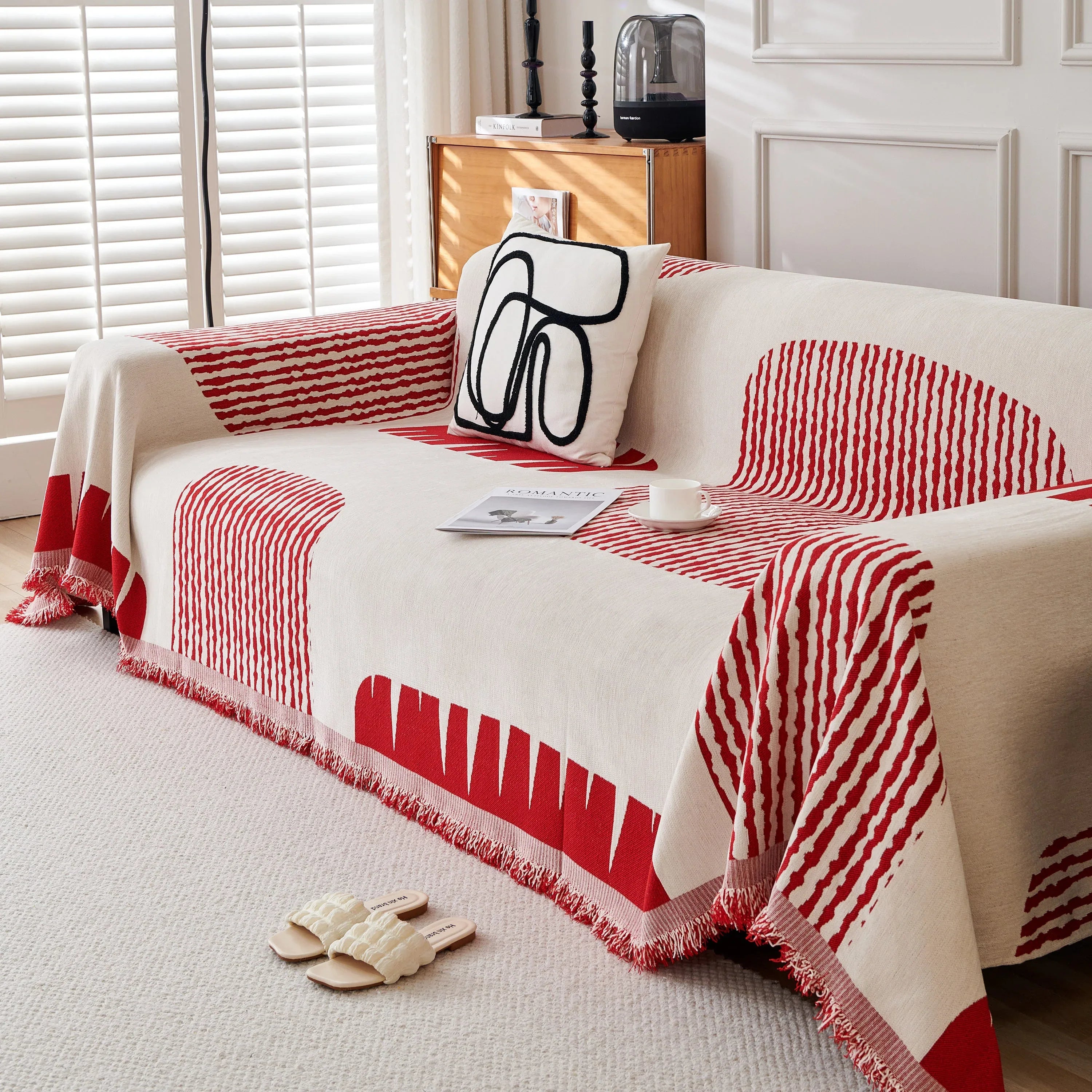 Soft Cozy Chenille Sofa Throw Blanket and Sectional Seat Covers, Scratch Resistant Sofa Couch Covers - TaroTextile