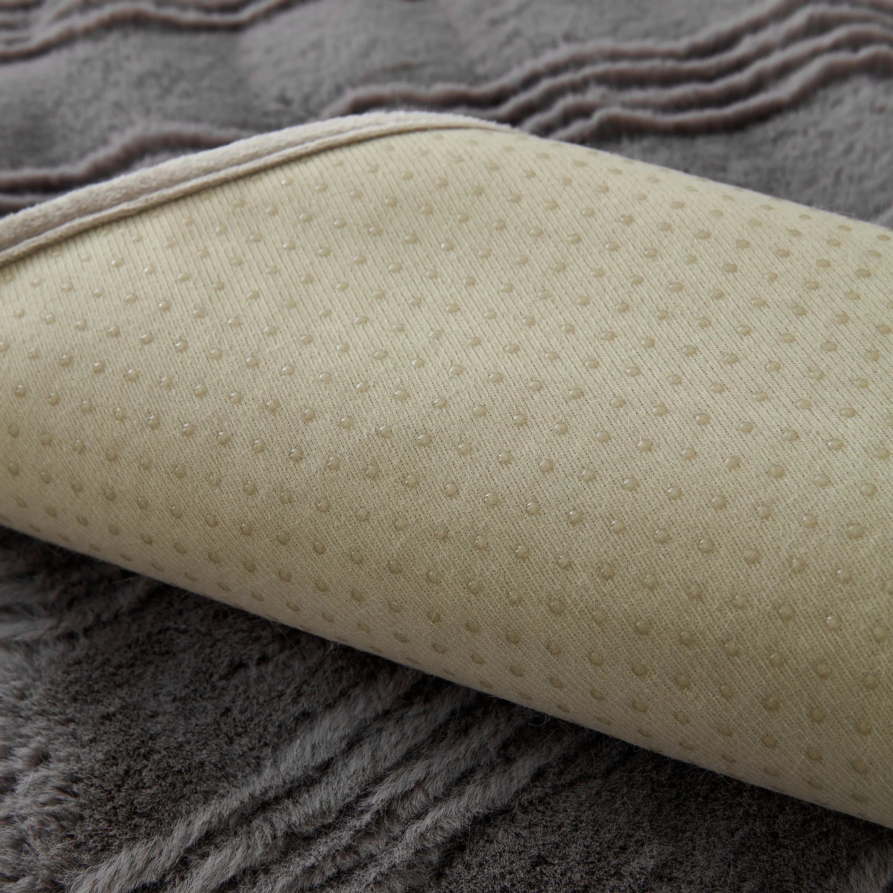 Soft Thick Faux Fur Sofa Cover Stripe Fluffy Fuzzy Non-Slip Washable Couch Covers - TaroTextile