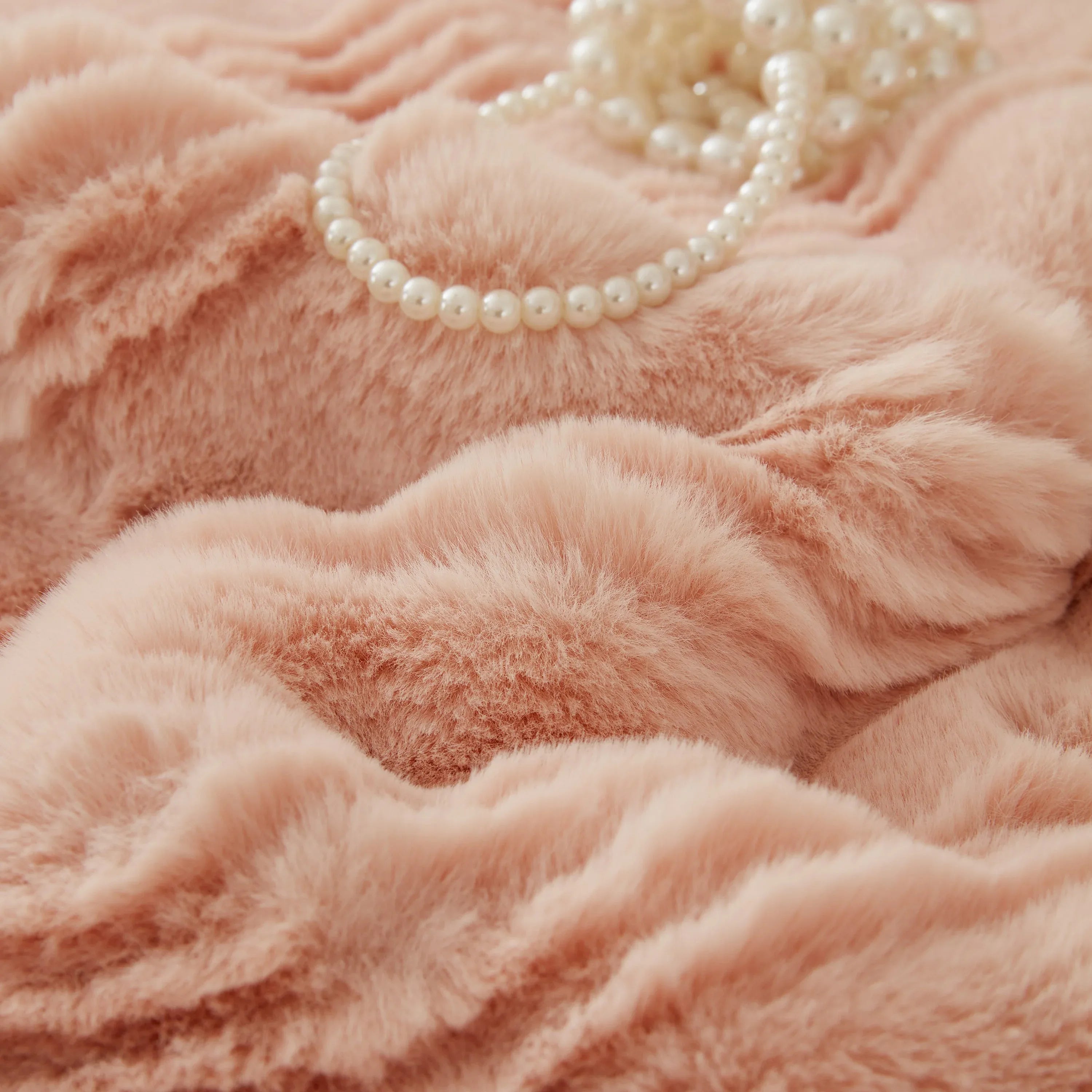 Soft Thick Faux Fur Sofa Cover Stripe Fluffy Fuzzy Non-Slip Washable Couch Covers - TaroTextile