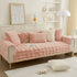 Soft Thick Faux Fur Sofa Cover Stripe Fluffy Fuzzy Non-Slip Washable Couch Covers - TaroTextile