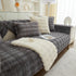Soft Thick Faux Fur Sofa Cover Stripe Fluffy Fuzzy Non-Slip Washable Couch Covers - TaroTextile