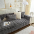 Soft Thick Faux Fur Sofa Cover Stripe Fluffy Fuzzy Non-Slip Washable Couch Covers - TaroTextile