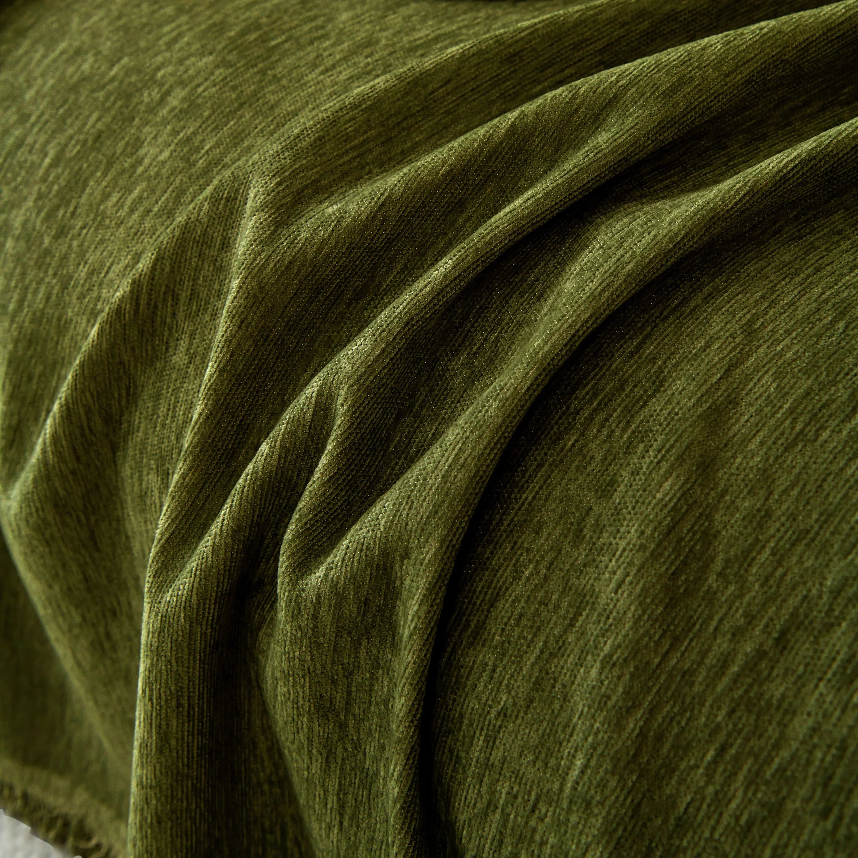 Solid Color Chenille Sofa Throw Blanket, Soft & Plush Decorative Couch Throw Cover - TaroTextile