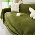 Solid Color Chenille Sofa Throw Blanket, Soft & Plush Decorative Couch Throw Cover - TaroTextile
