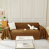 Solid Color Chenille Sofa Throw Blanket, Soft & Plush Decorative Couch Throw Cover - TaroTextile