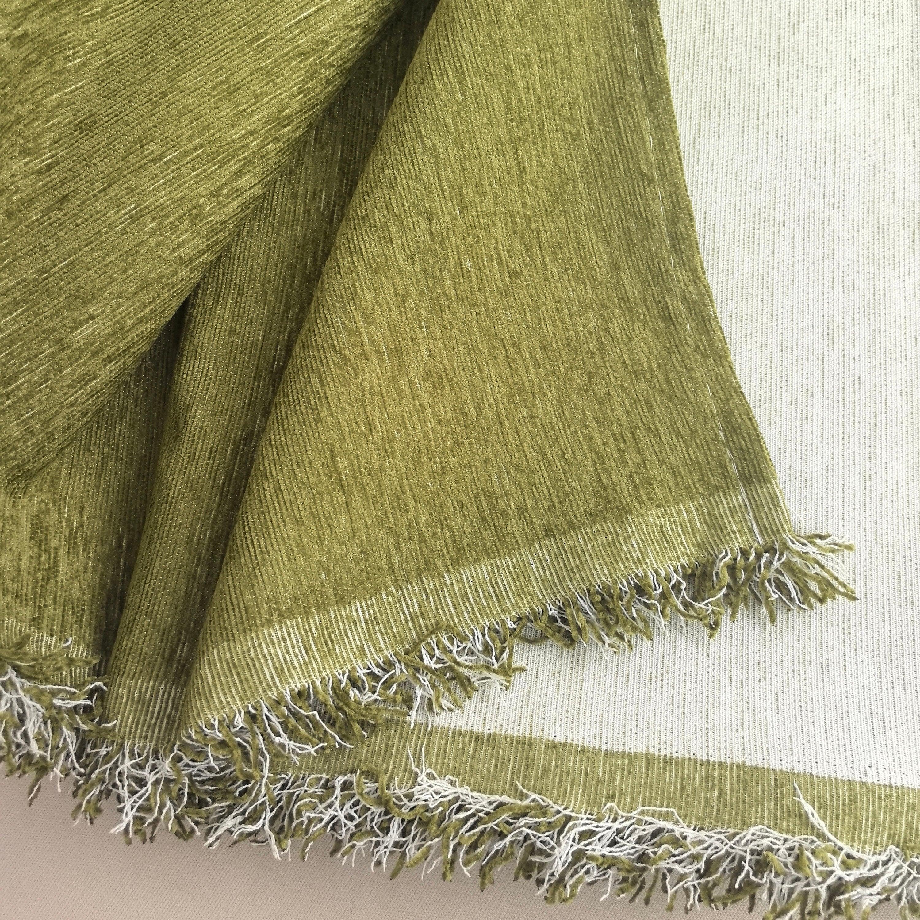Solid Color Chenille Sofa Throw Blanket, Soft & Plush Decorative Couch Throw Cover - TaroTextile