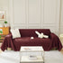 Solid Color Chenille Sofa Throw Blanket, Soft & Plush Decorative Couch Throw Cover - TaroTextile
