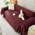 Solid Color Chenille Sofa Throw Blanket, Soft & Plush Decorative Couch Throw Cover - TaroTextile
