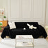 Solid Color Chenille Sofa Throw Blanket, Soft & Plush Decorative Couch Throw Cover - TaroTextile