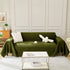 Solid Color Chenille Sofa Throw Blanket, Soft & Plush Decorative Couch Throw Cover - TaroTextile