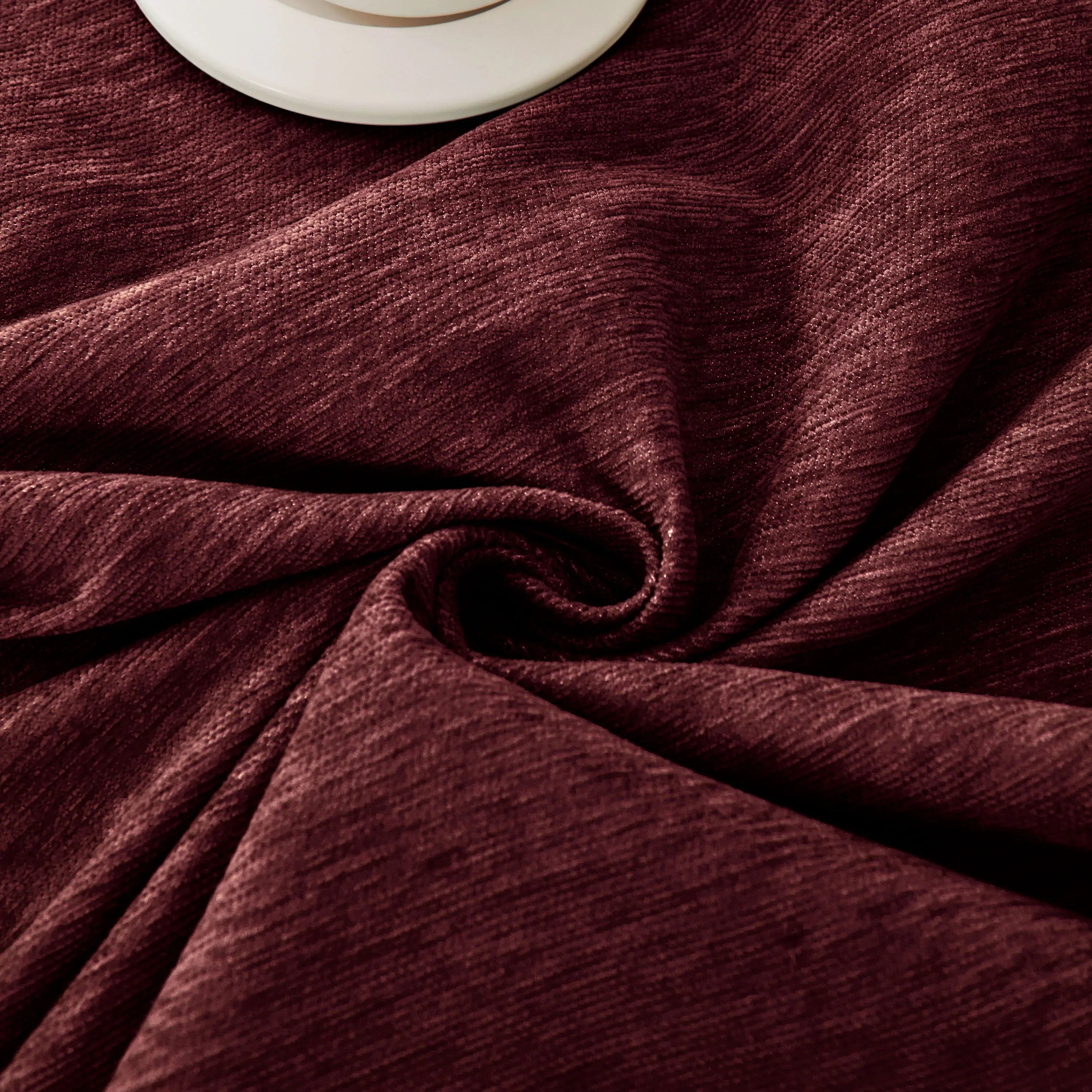 Solid Color Chenille Sofa Throw Blanket, Soft & Plush Decorative Couch Throw Cover - TaroTextile
