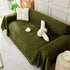 Solid Color Chenille Sofa Throw Blanket, Soft & Plush Decorative Couch Throw Cover - TaroTextile
