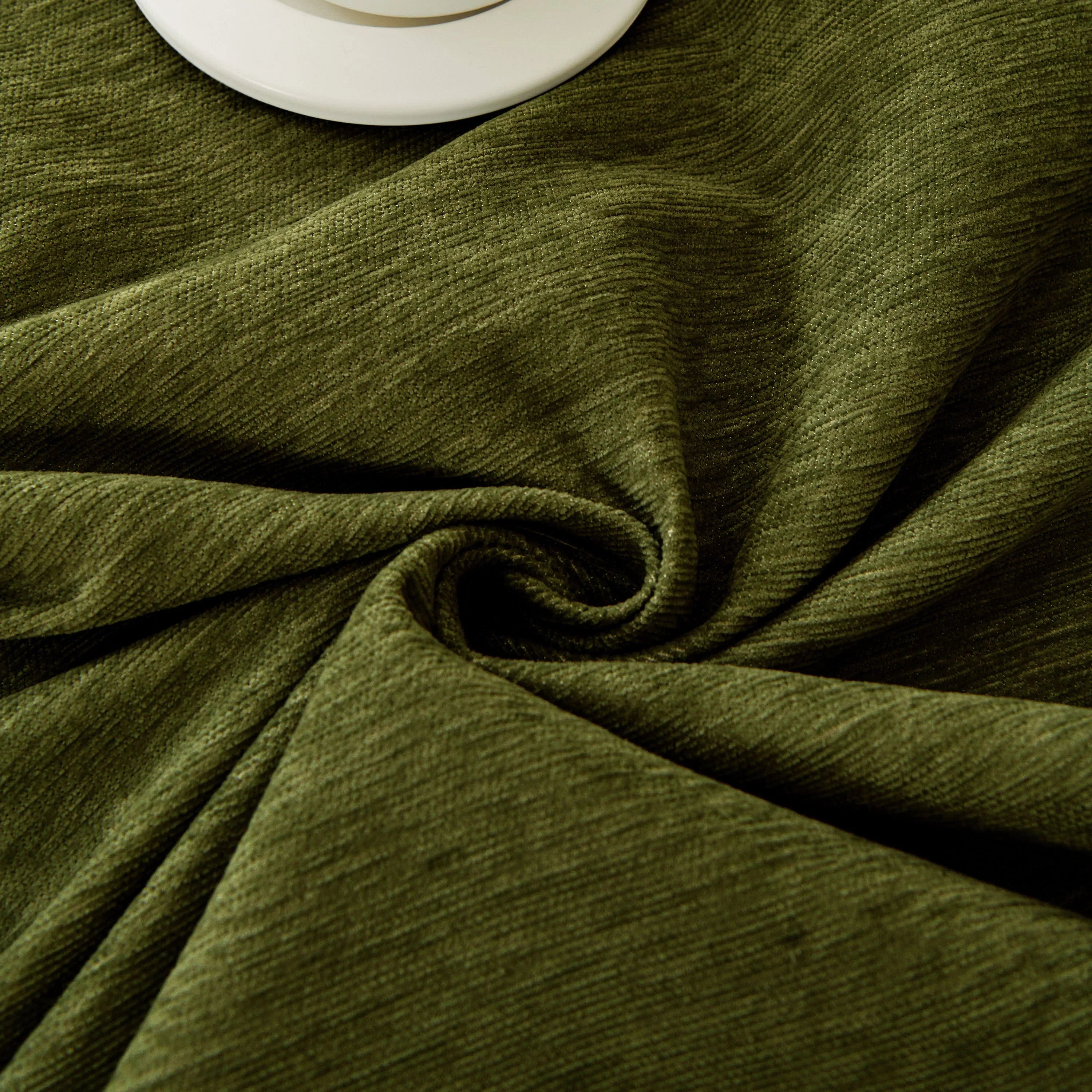 Solid Color Chenille Sofa Throw Blanket, Soft & Plush Decorative Couch Throw Cover - TaroTextile