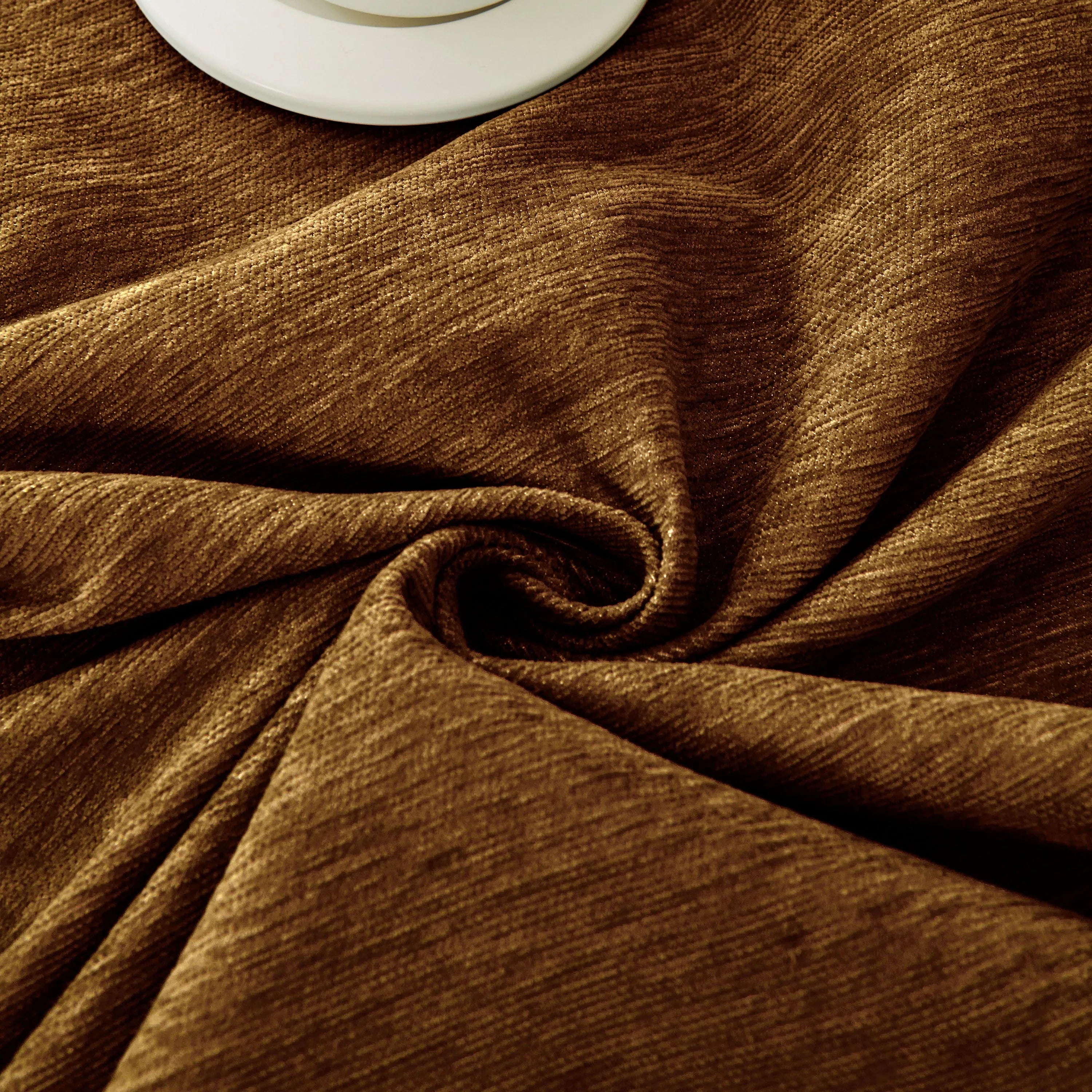 Solid Color Chenille Sofa Throw Blanket, Soft & Plush Decorative Couch Throw Cover - TaroTextile