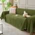 Solid Color Chenille Sofa Throw Blanket, Soft & Plush Decorative Couch Throw Cover - TaroTextile