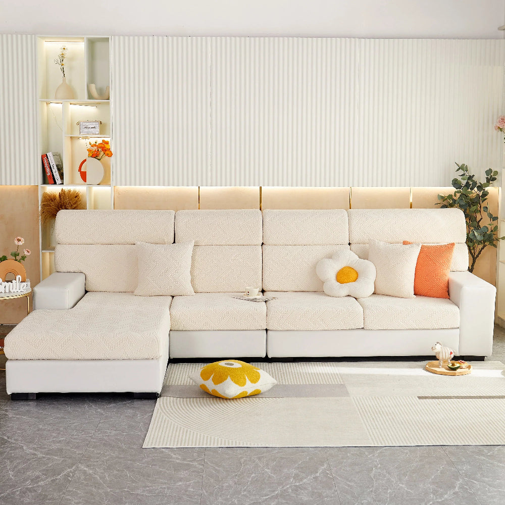 Stretch Jacquard Fleece Settee Couch Covers, Stylish Non Slip  Covers Sofa Covers for Sectional Sofas - TaroTextile