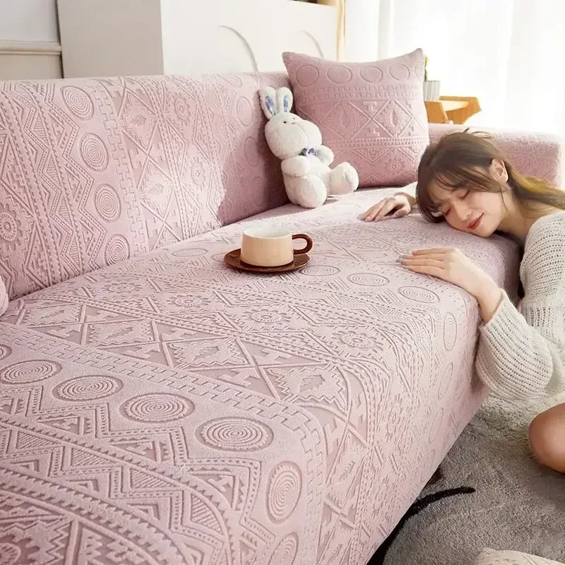 Stretchy Corner Sofa Cover Universal Couch Chair Cover Anti-scratch Slipcover - TaroTextile