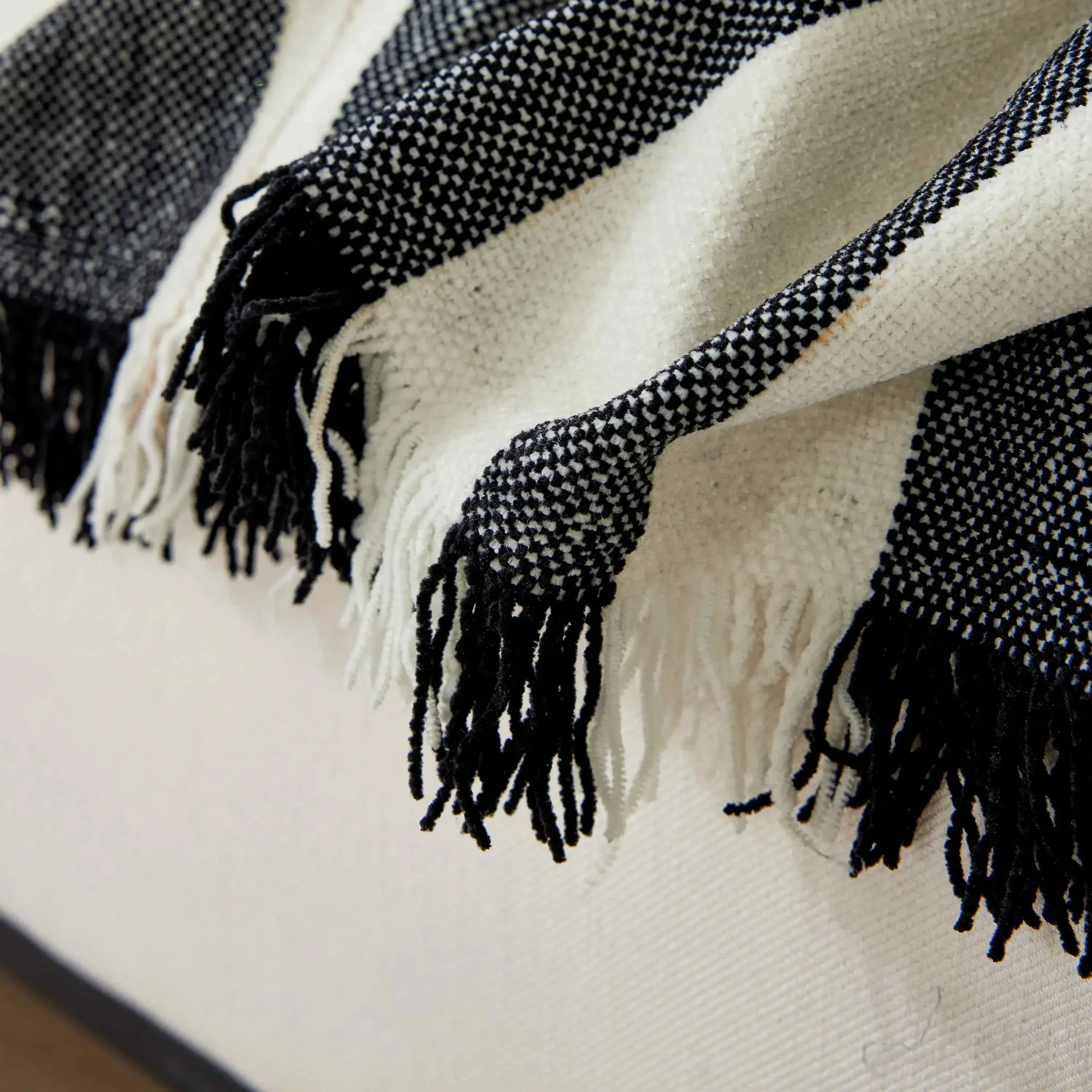 Striped Chenille Sofa Slipcover Throw, Soft Thick Washable Couch Cover Blanket - TaroTextile