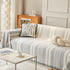 Striped Chenille Sofa Slipcover Throw, Soft Thick Washable Couch Cover Blanket - TaroTextile