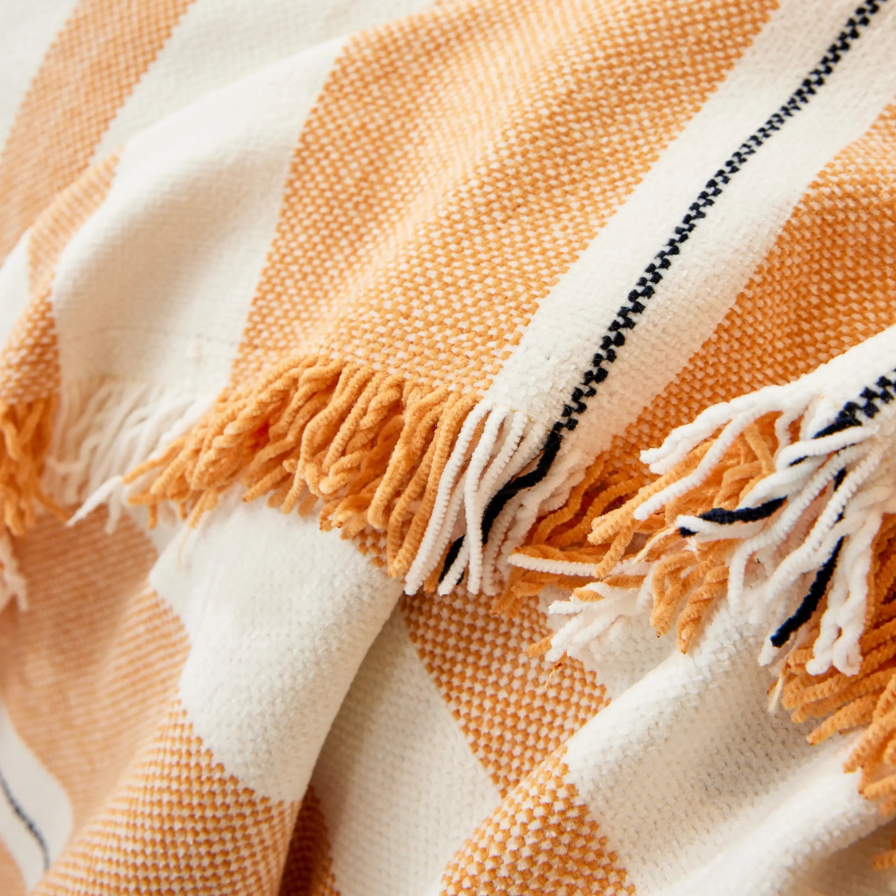 Striped Chenille Sofa Slipcover Throw, Soft Thick Washable Couch Cover Blanket - TaroTextile