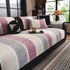 Striped Colorblock Non-Slip Sectional Couch Covers, Chenille Sofa Protector Cover - TaroTextile