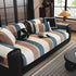 Striped Colorblock Non-Slip Sectional Couch Covers, Chenille Sofa Protector Cover - TaroTextile