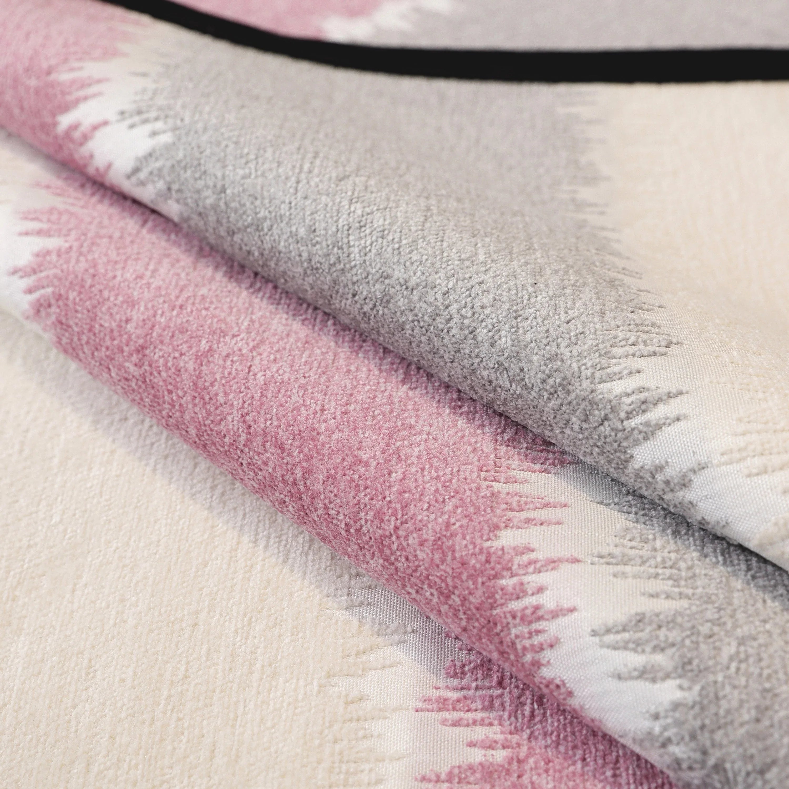 Striped Colorblock Non-Slip Sectional Couch Covers, Chenille Sofa Protector Cover - TaroTextile