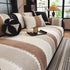 Striped Colorblock Non-Slip Sectional Couch Covers, Chenille Sofa Protector Cover - TaroTextile