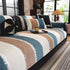 Striped Colorblock Non-Slip Sectional Couch Covers, Chenille Sofa Protector Cover - TaroTextile