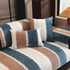 Striped Colorblock Non-Slip Sectional Couch Covers, Chenille Sofa Protector Cover - TaroTextile