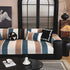 Striped Colorblock Non-Slip Sectional Couch Covers, Chenille Sofa Protector Cover - TaroTextile