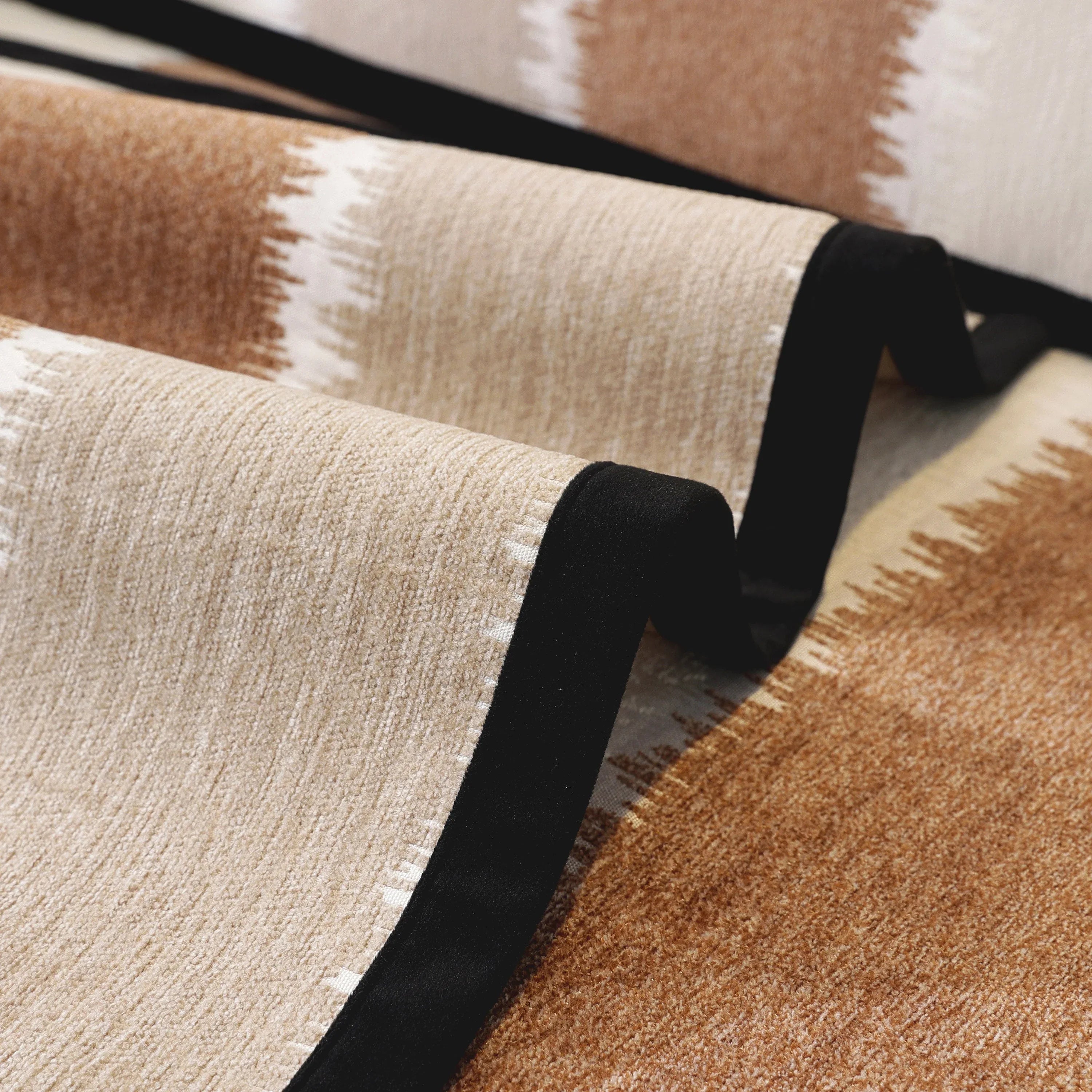 Striped Colorblock Non-Slip Sectional Couch Covers, Chenille Sofa Protector Cover - TaroTextile