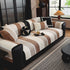 Striped Colorblock Non-Slip Sectional Couch Covers, Chenille Sofa Protector Cover - TaroTextile