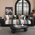 Striped Colorblock Non-Slip Sectional Couch Covers, Chenille Sofa Protector Cover - TaroTextile