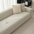 3D Jacquard Geometric Sofa Cover, High Stretch Soft Polar Fleece Slipcover for Couch