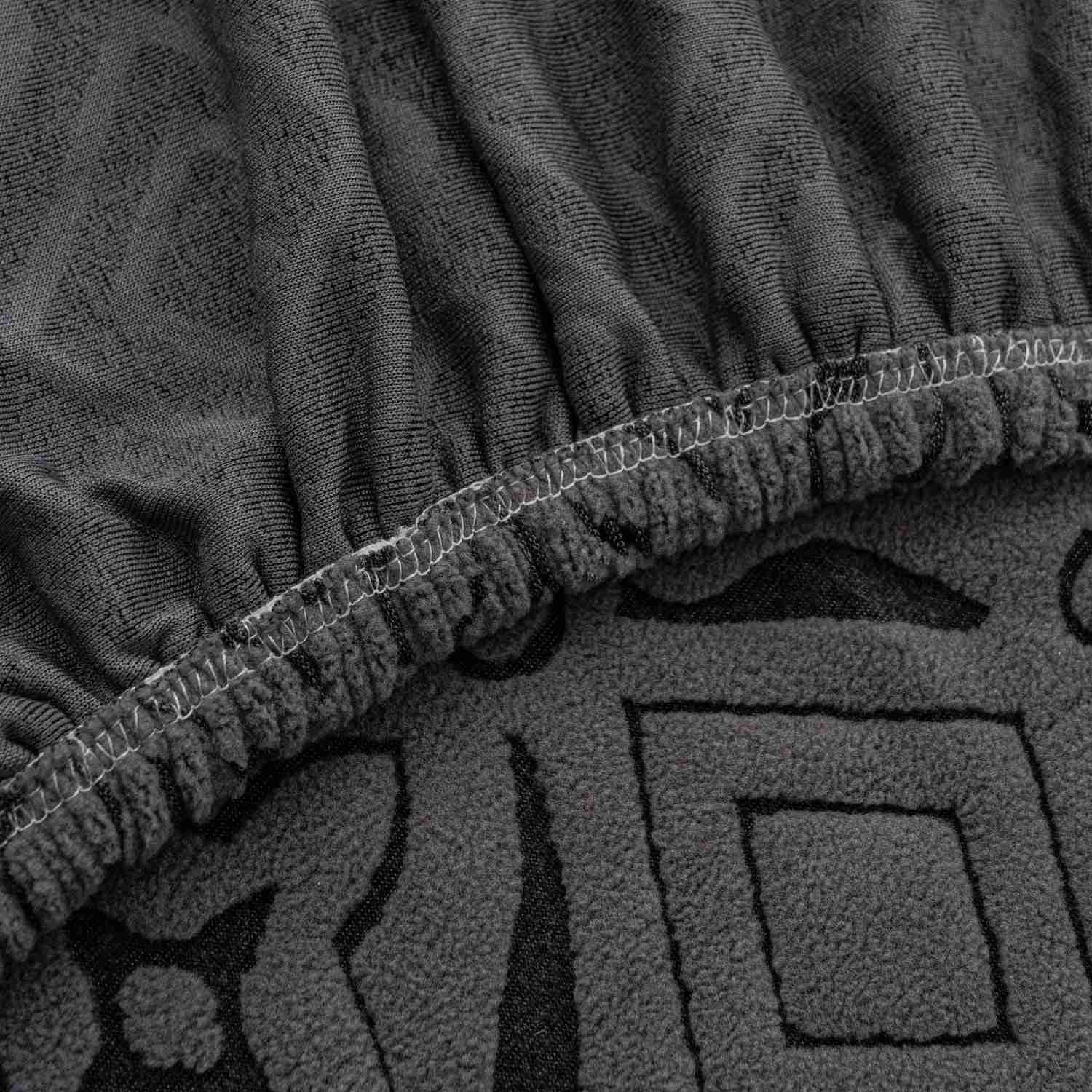 3D Jacquard Geometric Sofa Cover, High Stretch Soft Polar Fleece Slipcover for Couch
