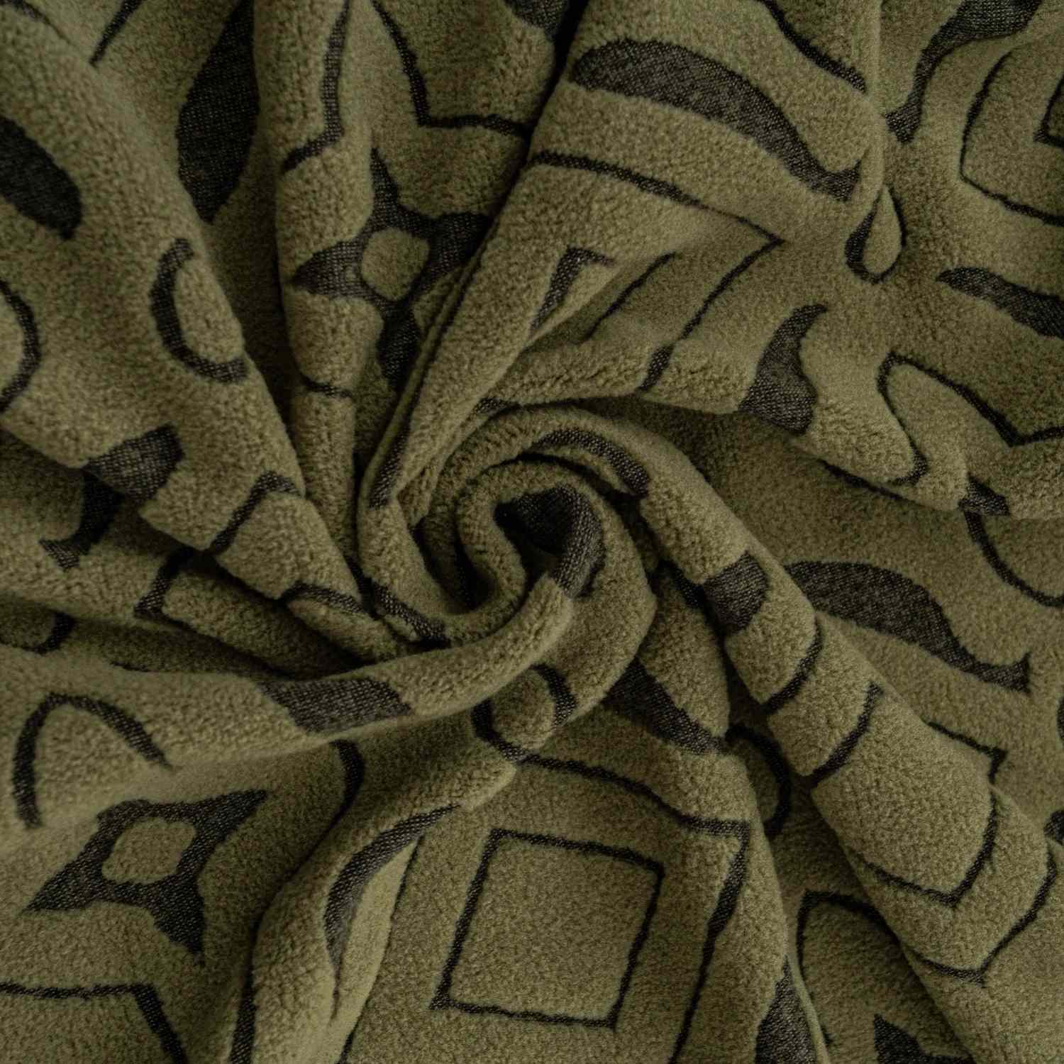 3D Jacquard Geometric Sofa Cover, High Stretch Soft Polar Fleece Slipcover for Couch