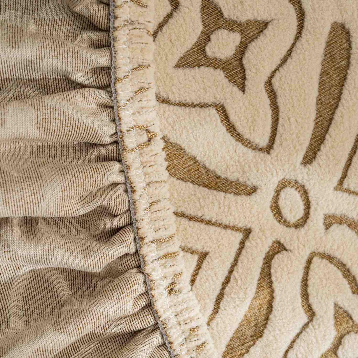 3D Jacquard Geometric Sofa Cover, High Stretch Soft Polar Fleece Slipcover for Couch
