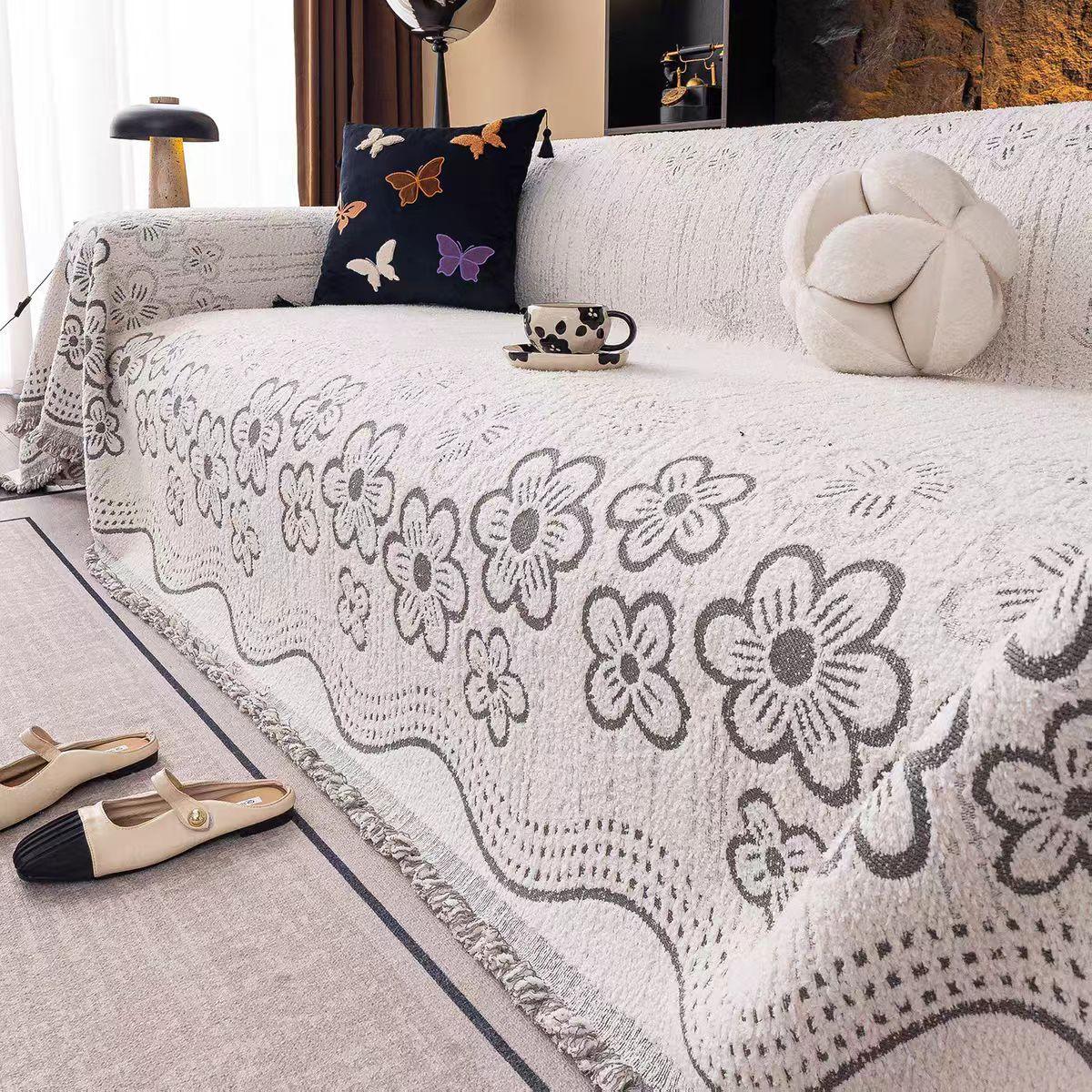 Sofa Throw Blanket Cozy Durable Sofa Blanket Couch Cushion Cover - TaroTextile